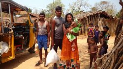 Dry ration distribution to Migrant tribal communities